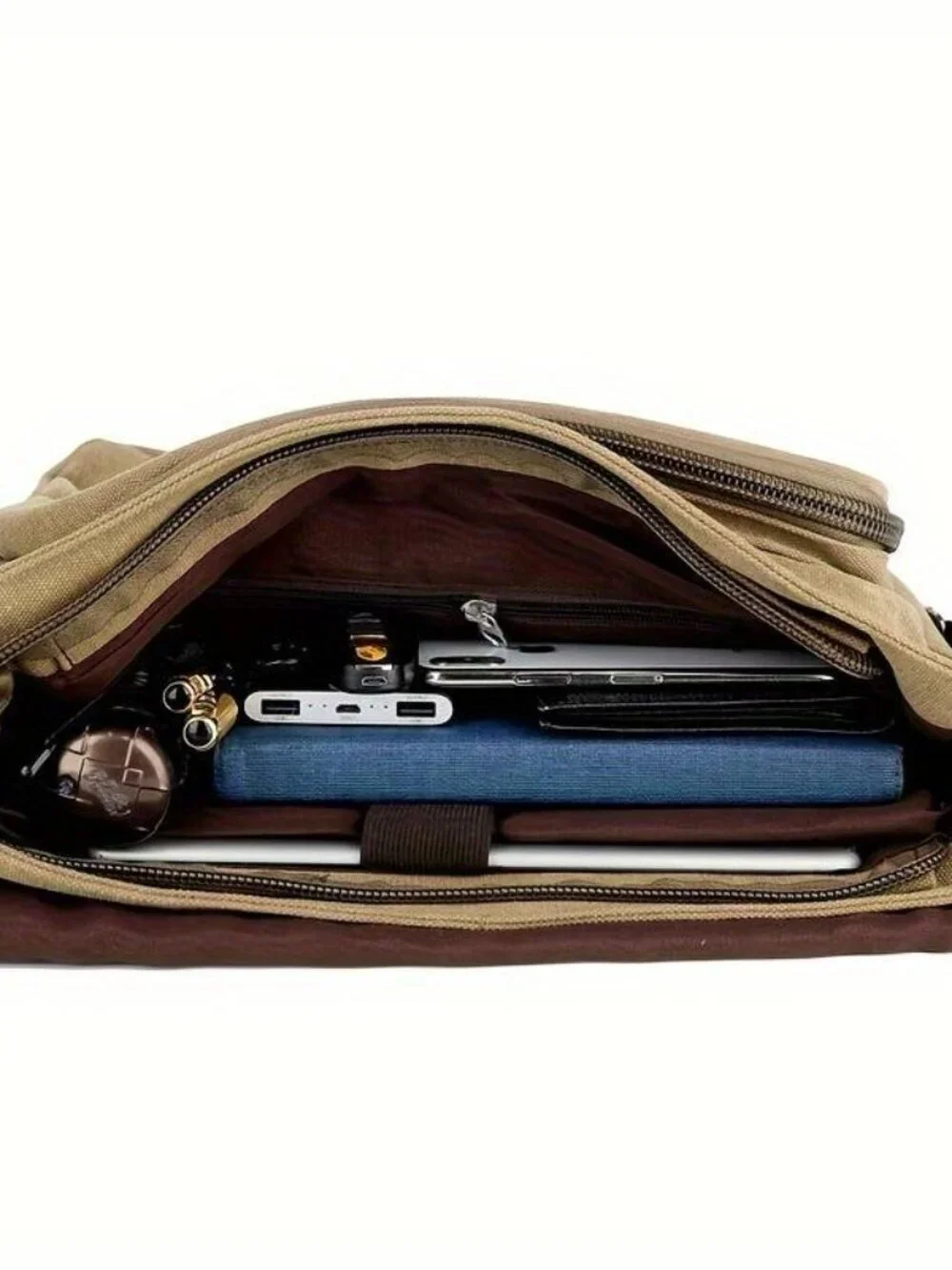 Vintage Canvas Backpack Large Capacity Shoulder Crossbody Travel Bag